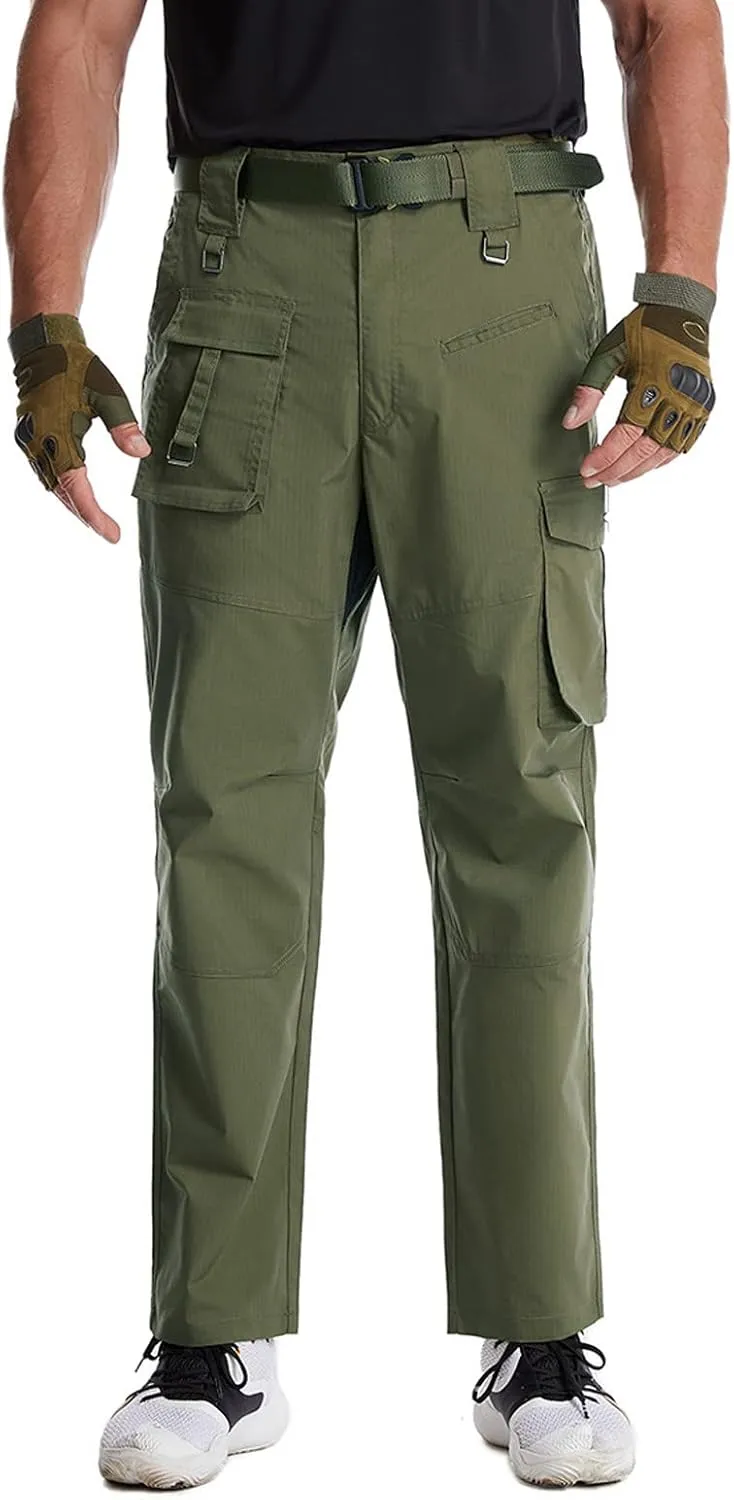 XUNRYAN Cargo Pants Men Fashion Sweatpants Tapered Lightweight Joggers Pockets Workout Athletic Running Trousers Activewear