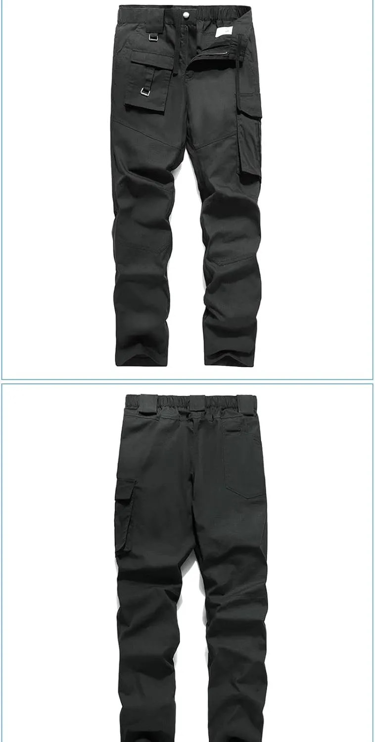 XUNRYAN Cargo Pants Men Fashion Sweatpants Tapered Lightweight Joggers Pockets Workout Athletic Running Trousers Activewear