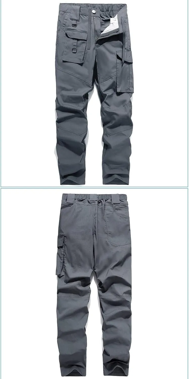 XUNRYAN Cargo Pants Men Fashion Sweatpants Tapered Lightweight Joggers Pockets Workout Athletic Running Trousers Activewear