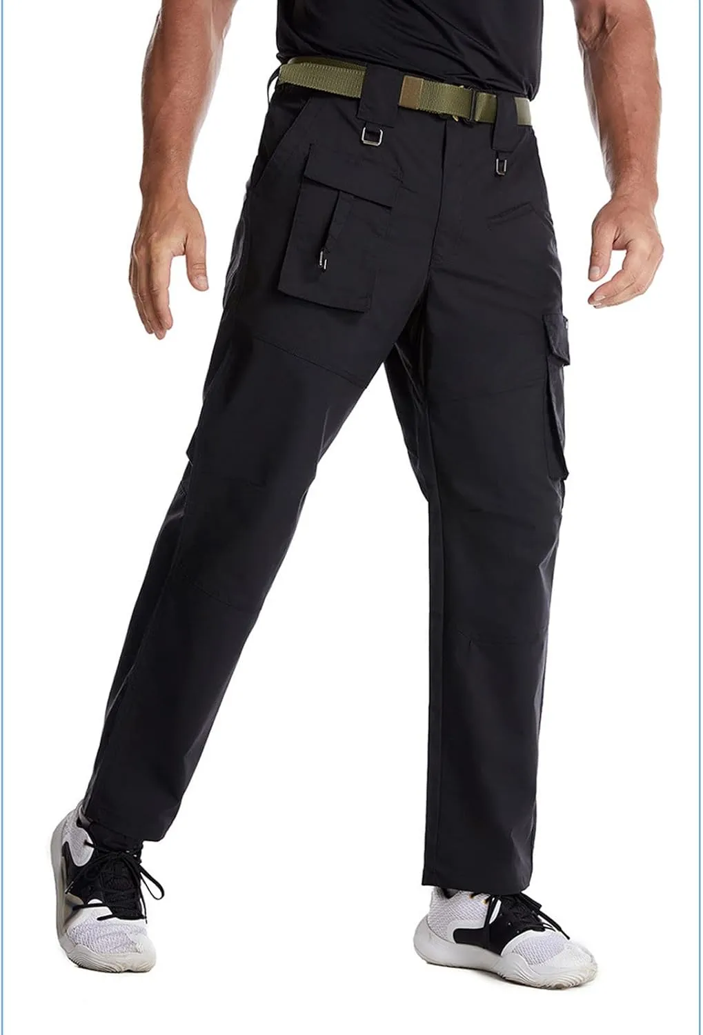 XUNRYAN Cargo Pants Men Fashion Sweatpants Tapered Lightweight Joggers Pockets Workout Athletic Running Trousers Activewear