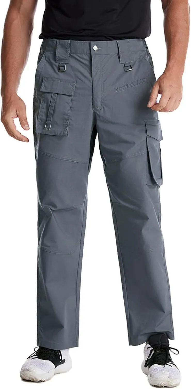 XUNRYAN Cargo Pants Men Fashion Sweatpants Tapered Lightweight Joggers Pockets Workout Athletic Running Trousers Activewear
