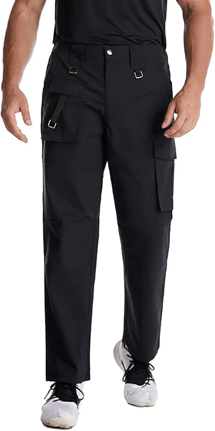 XUNRYAN Cargo Pants Men Fashion Sweatpants Tapered Lightweight Joggers Pockets Workout Athletic Running Trousers Activewear