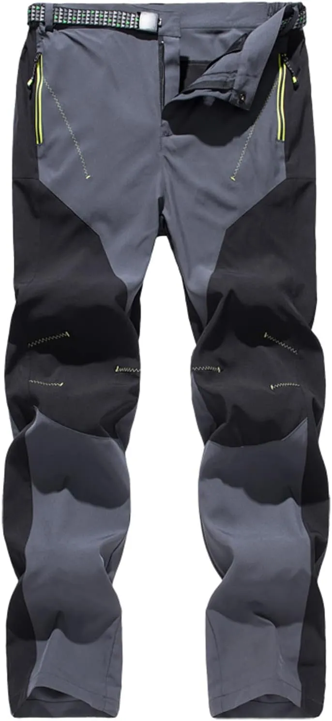 XUNRYAN Mens Hiking Pants Workout Lightweight Quick Dry Waterproof Outdoor Fishing Mountain Pants Trousers Activewear