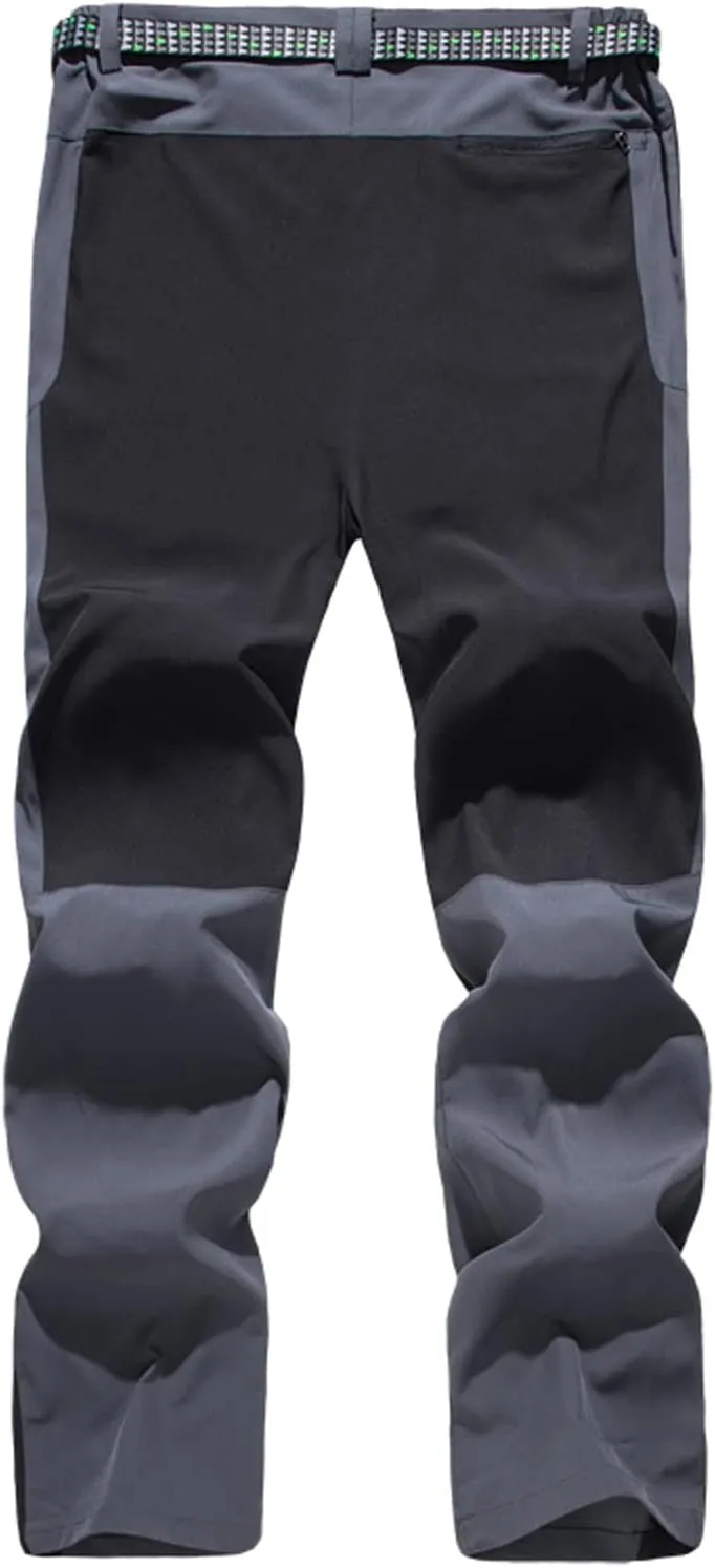 XUNRYAN Mens Hiking Pants Workout Lightweight Quick Dry Waterproof Outdoor Fishing Mountain Pants Trousers Activewear