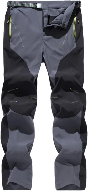 XUNRYAN Mens Hiking Pants Workout Lightweight Quick Dry Waterproof Outdoor Fishing Mountain Pants Trousers Activewear