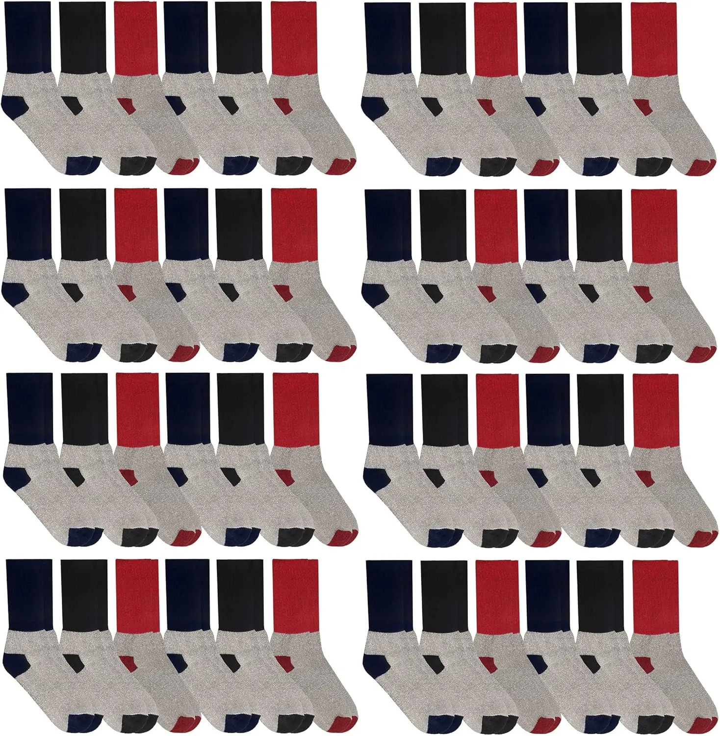 Yacht & Smith 180 Pairs Case of Thermal Socks, Bulk Pack Thick Warm Winter Boot Sock, Extreme Weather