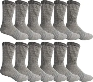 Yacht & Smith Case Pack of 144 Pairs Wholesale Bulk Merino Wool Thermal Hiking Boot Socks, Mens Womans Kids