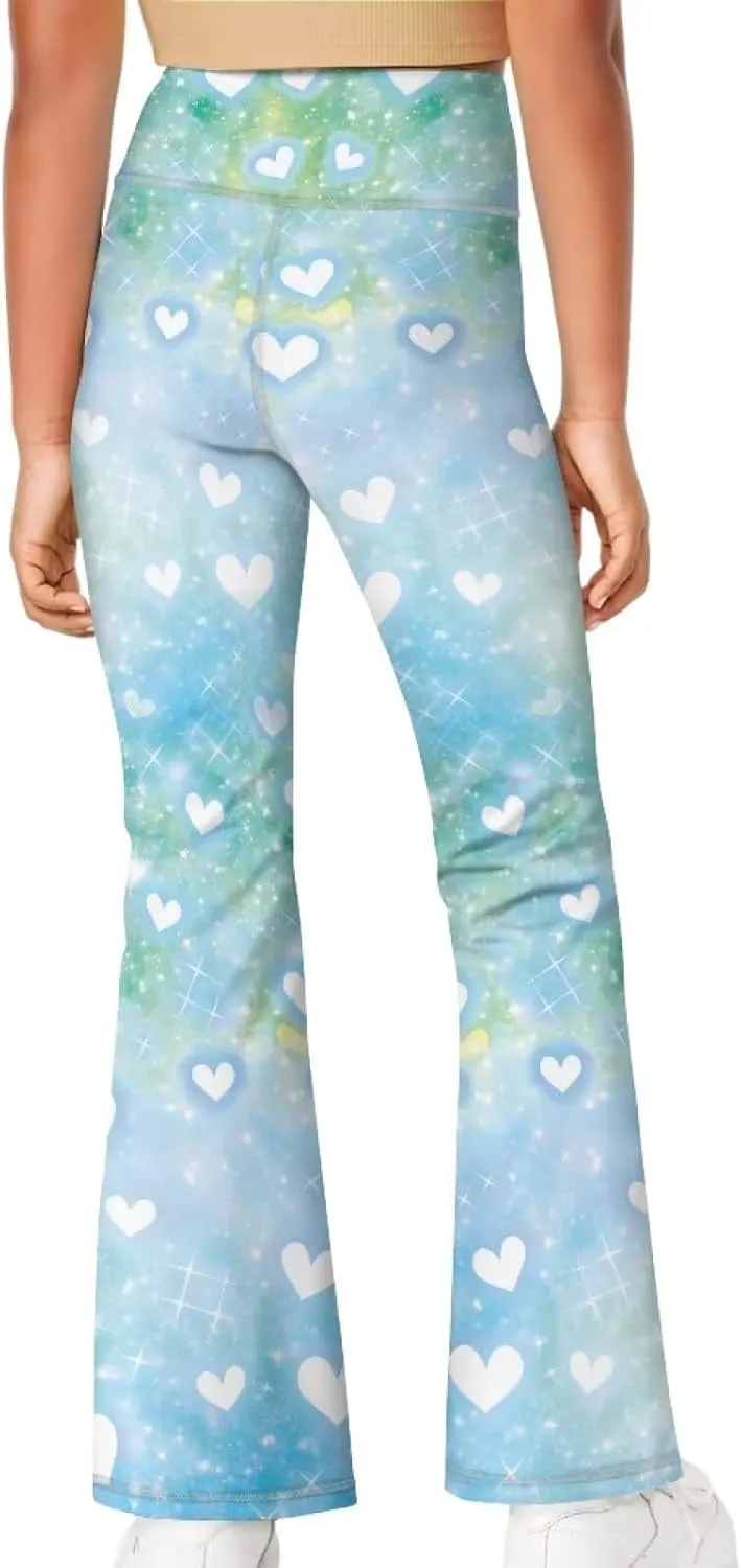 YEXIATODO Girls Wide Leg Yoga Pants Athletic Leggings 5-14 High Waisted Yoga Pants Yoga Active Leggings Tights Pants