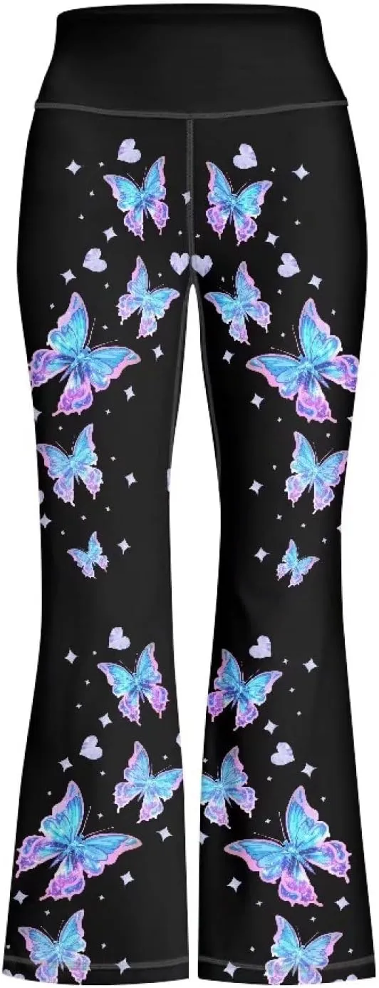 YEXIATODO Girls Wide Leg Yoga Pants Athletic Leggings 5-14 High Waisted Yoga Pants Yoga Active Leggings Tights Pants