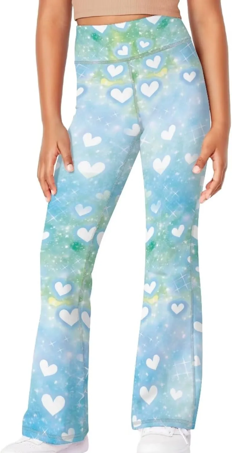 YEXIATODO Girls Wide Leg Yoga Pants Athletic Leggings 5-14 High Waisted Yoga Pants Yoga Active Leggings Tights Pants