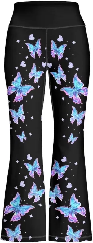 YEXIATODO Girls Wide Leg Yoga Pants Athletic Leggings 5-14 High Waisted Yoga Pants Yoga Active Leggings Tights Pants