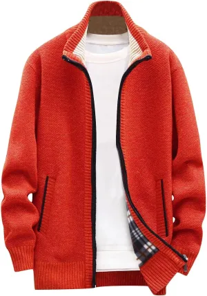 Ymosrh Jackets for Men Fashion Autumn and Winter Men's Loose Cardigan Warm Lapel Hooded Jacket Sweater Jackets