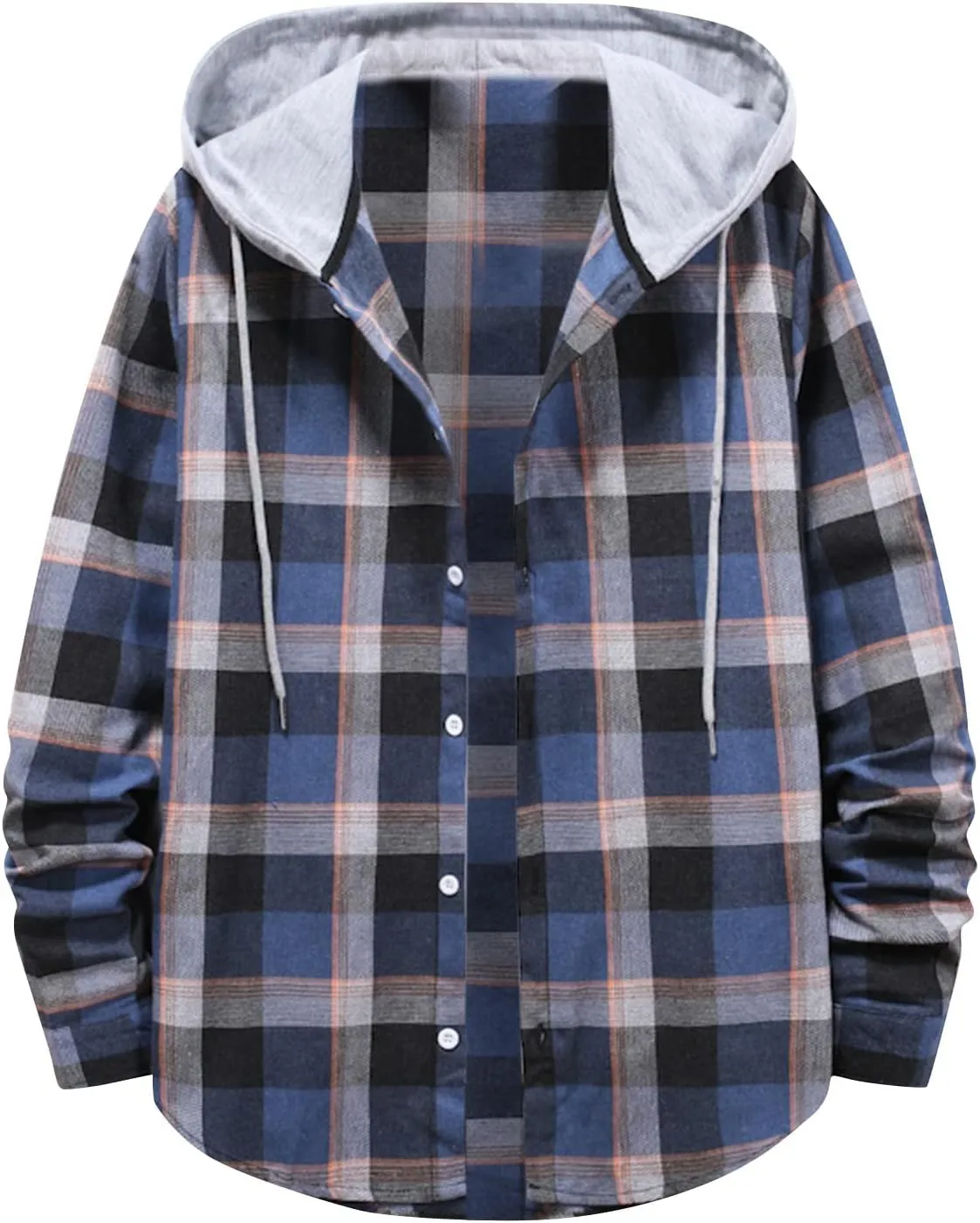 Ymosrh Mens Coats Winter Autumn Style Son Hooded Shirt Men's Loose Long Sleeve Top Fashion Jackets
