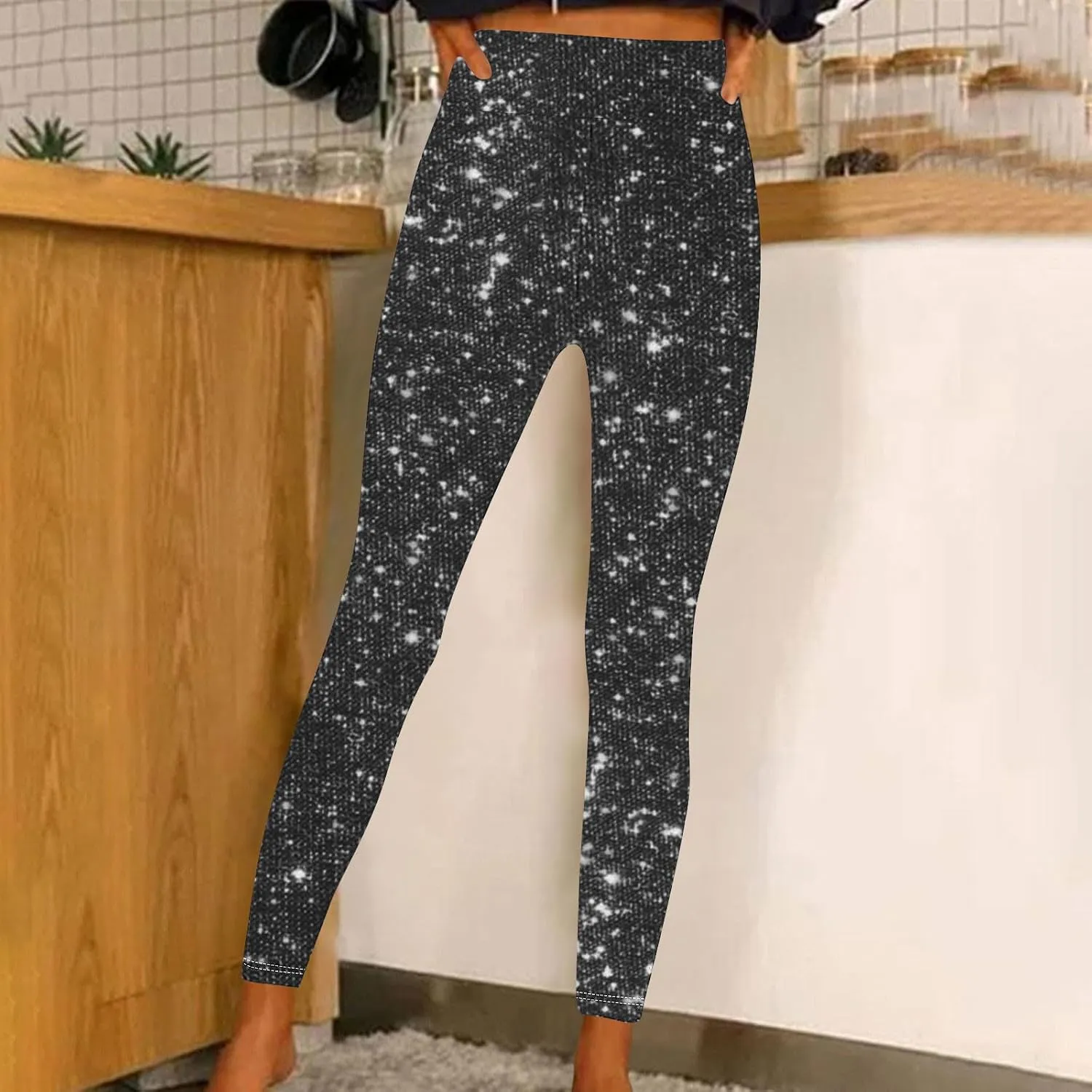 Yoga Leggings for Women,High Waist Yoga Pants Women,Tummy Control Gym Fitness Tights,Elastic Waist Yoga Pants