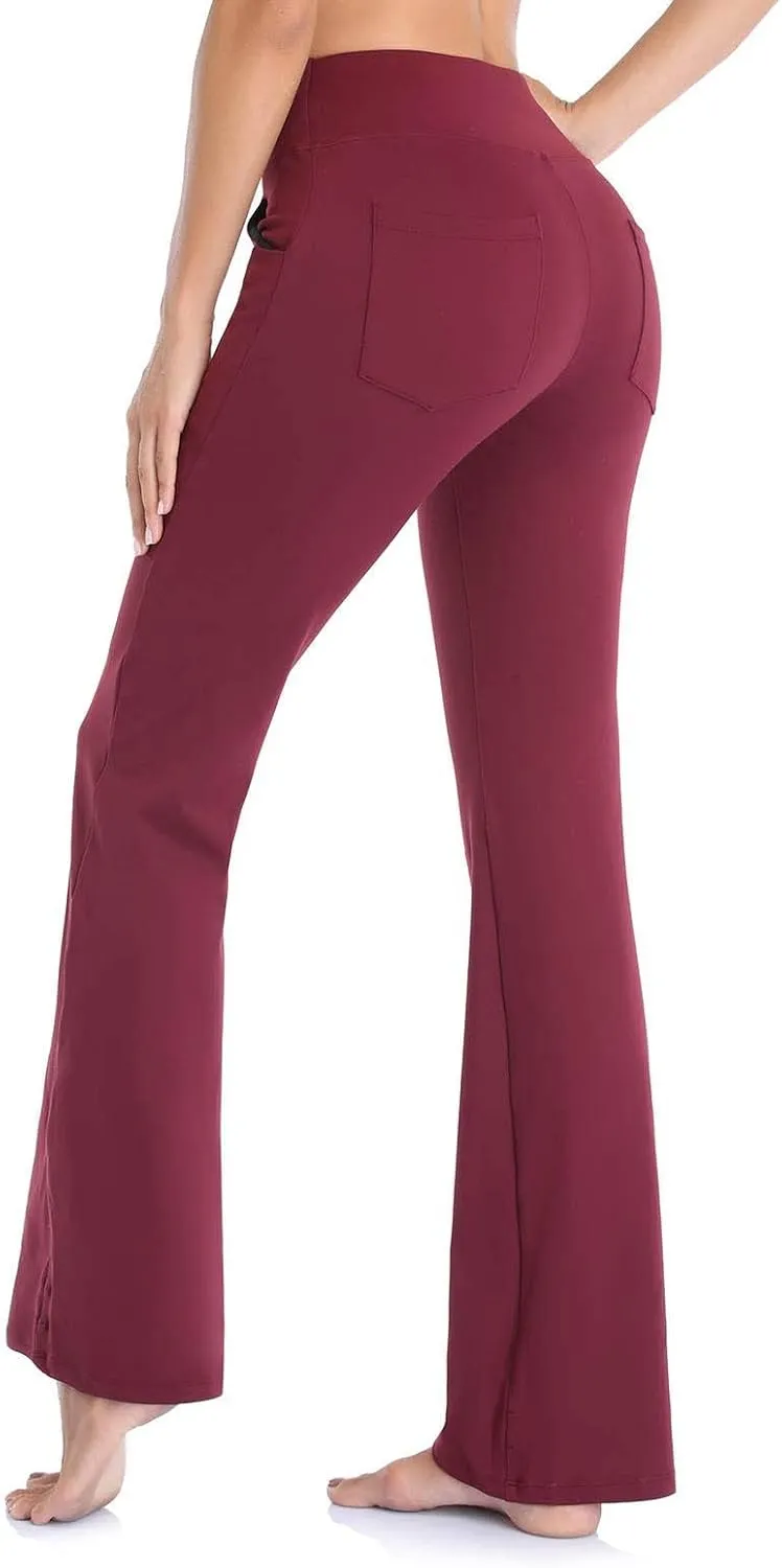 Yoga Pants Women Waist High Women's Yoga Casual Long Wide Palazzo Yoga Pants Flare Workout Gym Leggings Woman