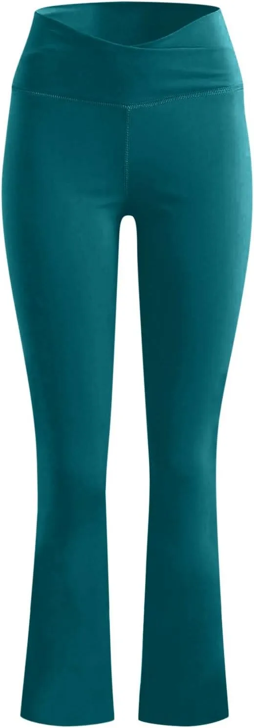 Yoga Pants Women Waist High Women's Yoga Casual Long Wide Palazzo Yoga Pants Flare Workout Gym Leggings Woman