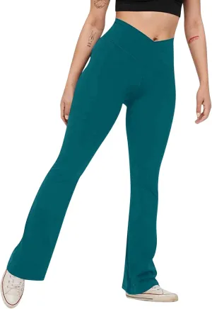 Yoga Pants Women Waist High Women's Yoga Casual Long Wide Palazzo Yoga Pants Flare Workout Gym Leggings Woman