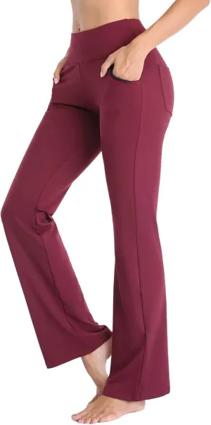 Yoga Pants Women Waist High Women's Yoga Casual Long Wide Palazzo Yoga Pants Flare Workout Gym Leggings Woman