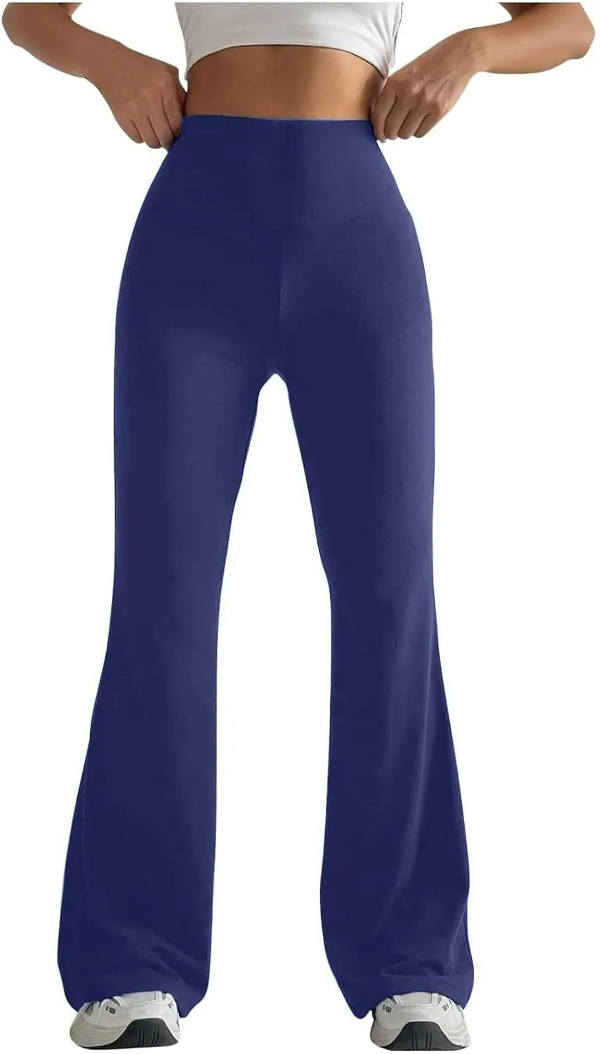 Yoga Pants Women Waist High Women's Yoga Casual Long Wide Palazzo Yoga Pants Flare Workout Gym Leggings Woman