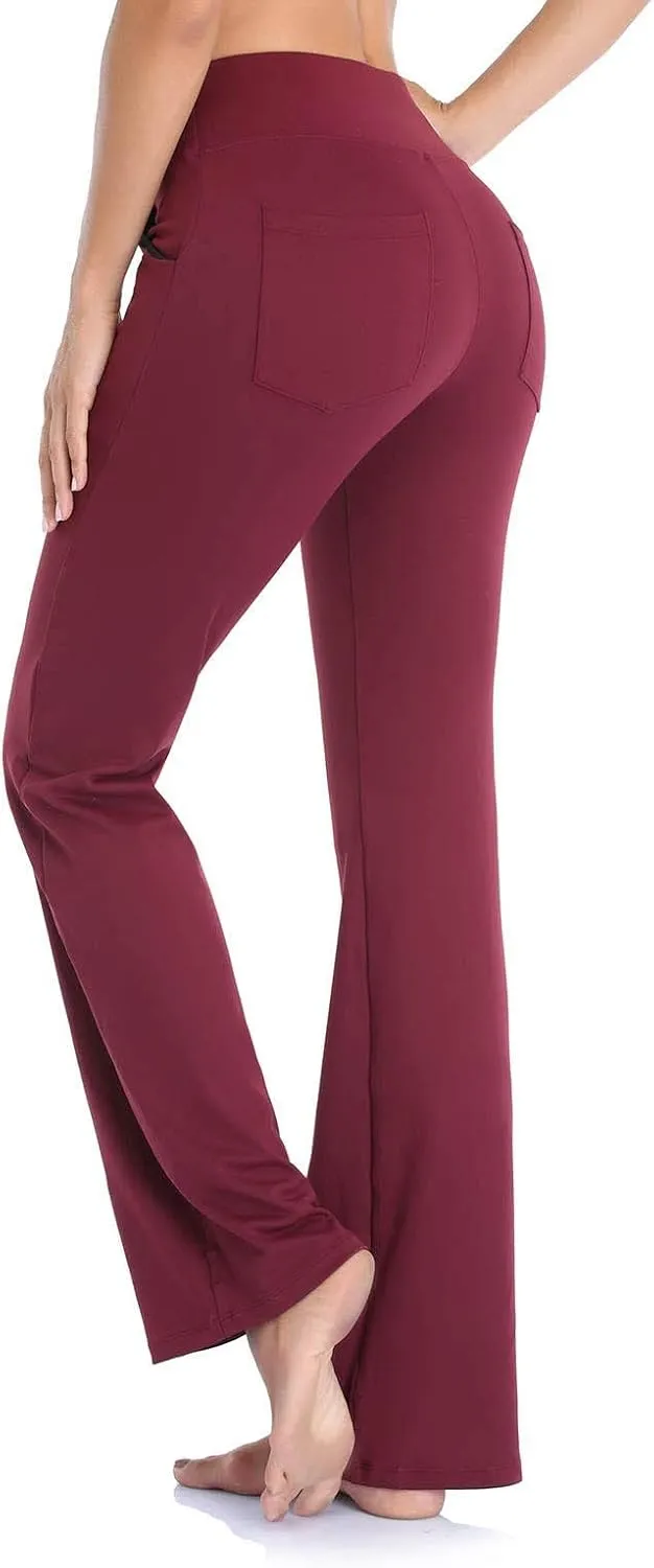 Yoga Pants Women Waist High Women's Yoga Casual Long Wide Palazzo Yoga Pants Flare Workout Gym Leggings Woman