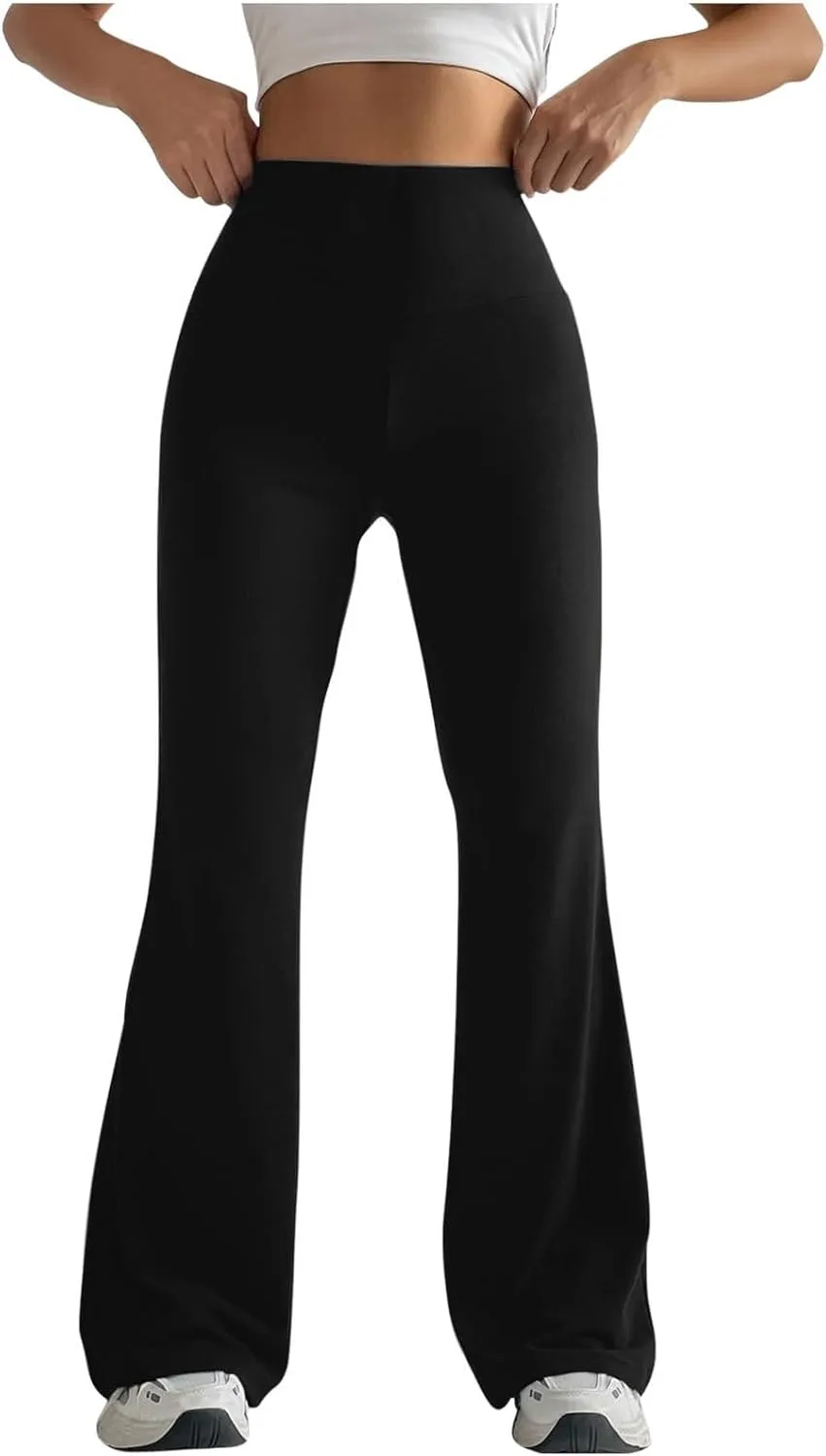 Yoga Pants Women Waist High Women's Yoga Casual Long Wide Palazzo Yoga Pants Flare Workout Gym Leggings Woman