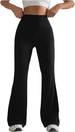 Yoga Pants Women Waist High Women's Yoga Casual Long Wide Palazzo Yoga Pants Flare Workout Gym Leggings Woman