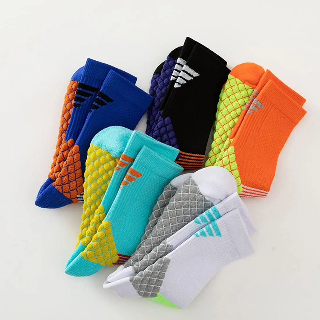 YWSLRC Mens Athletic Socks Elite Basketball Socks-Performance Thick Cushioned Sport Training Running Compression Crew Sock