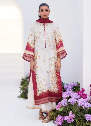 Zaza Prints '24 - Sangria Trellis Shirt And Dupatta