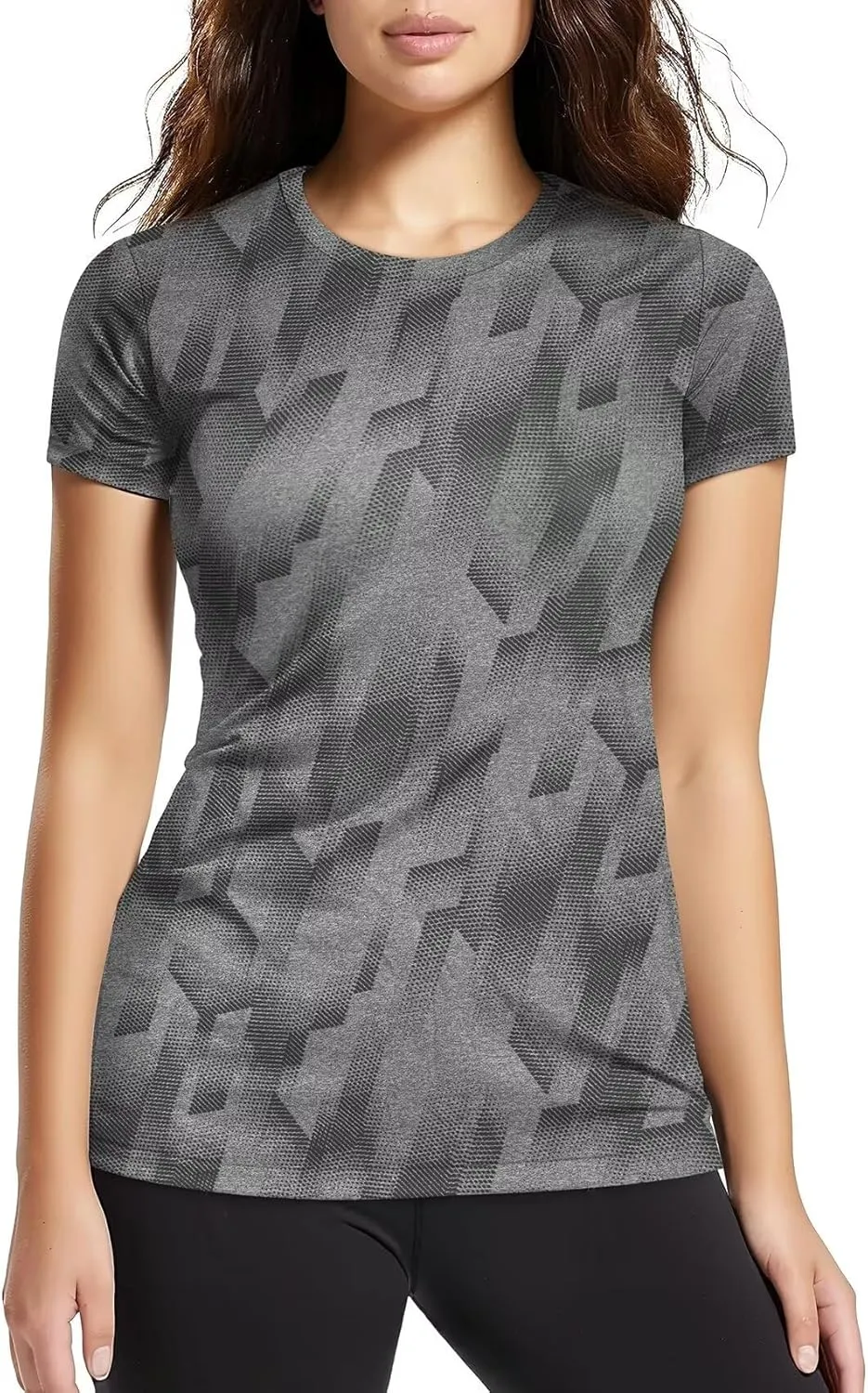Zengjo Womens Workout Shirts Short Sleeve Quick Dry Athletic Running Yoga Exercise Tops Crewneck Activewear Tees Fitted